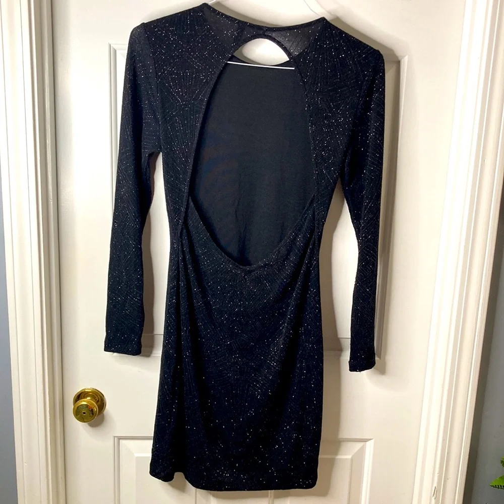 Divided little-black backless dress size 10 - Picture 1 of 5